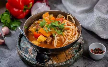 Домашний лагман с говядиной