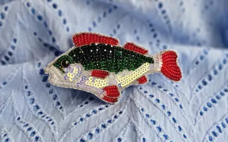 Брошь Окунь