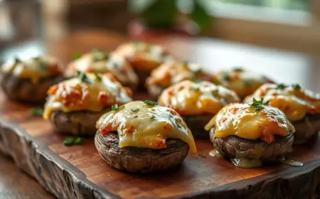 Шампиньоны с сыром рецепт - готовлю за 20 минут