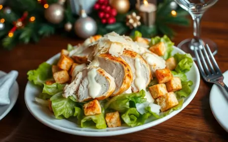 Салат "Цезарь" с курицей и сухариками