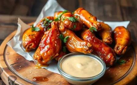 Куриные крылышки в медово-горчичном соусе