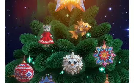 Новогодняя ёлка с игрушками от Яндекса