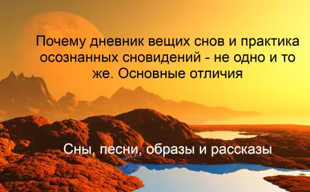 Почему дневник вещих снов и практика осознанных сновидений - не одно и то же. Основные отличия