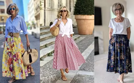 Юбка в цветочек для дам постарше